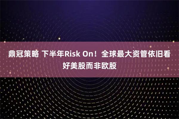 鼎冠策略 下半年Risk On！全球最大资管依旧看好美股而非欧股